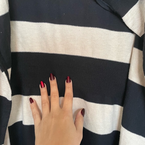 Black and beige stripped cover up Black White Market - Picture 6 of 7